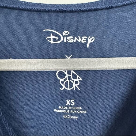 CHASER X DISNEY | NEW Navy Blue Mickey Mouse Graphic T-Shirt Women’s Size XS - Picture 4 of 8